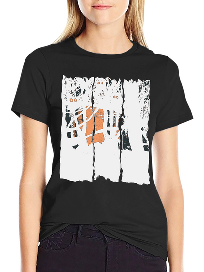 Distressed Basketball Graphic Tee - Black Cotton T-Shirt
