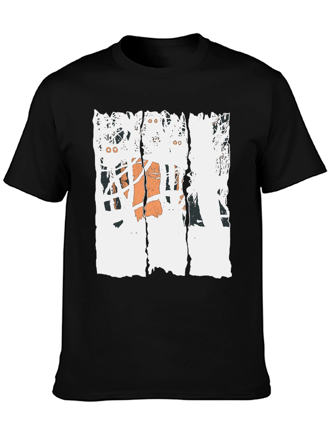 Distressed Basketball Graphic Tee - Black Cotton T-Shirt