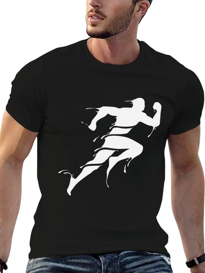 Mens Black Runner Graphic Tee