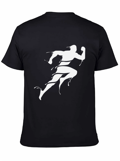 Mens Black Runner Graphic Tee