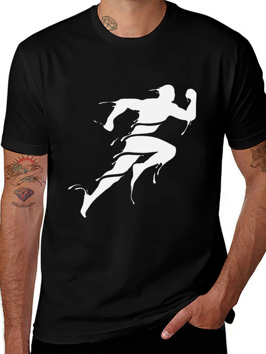 Mens Black Runner Graphic Tee
