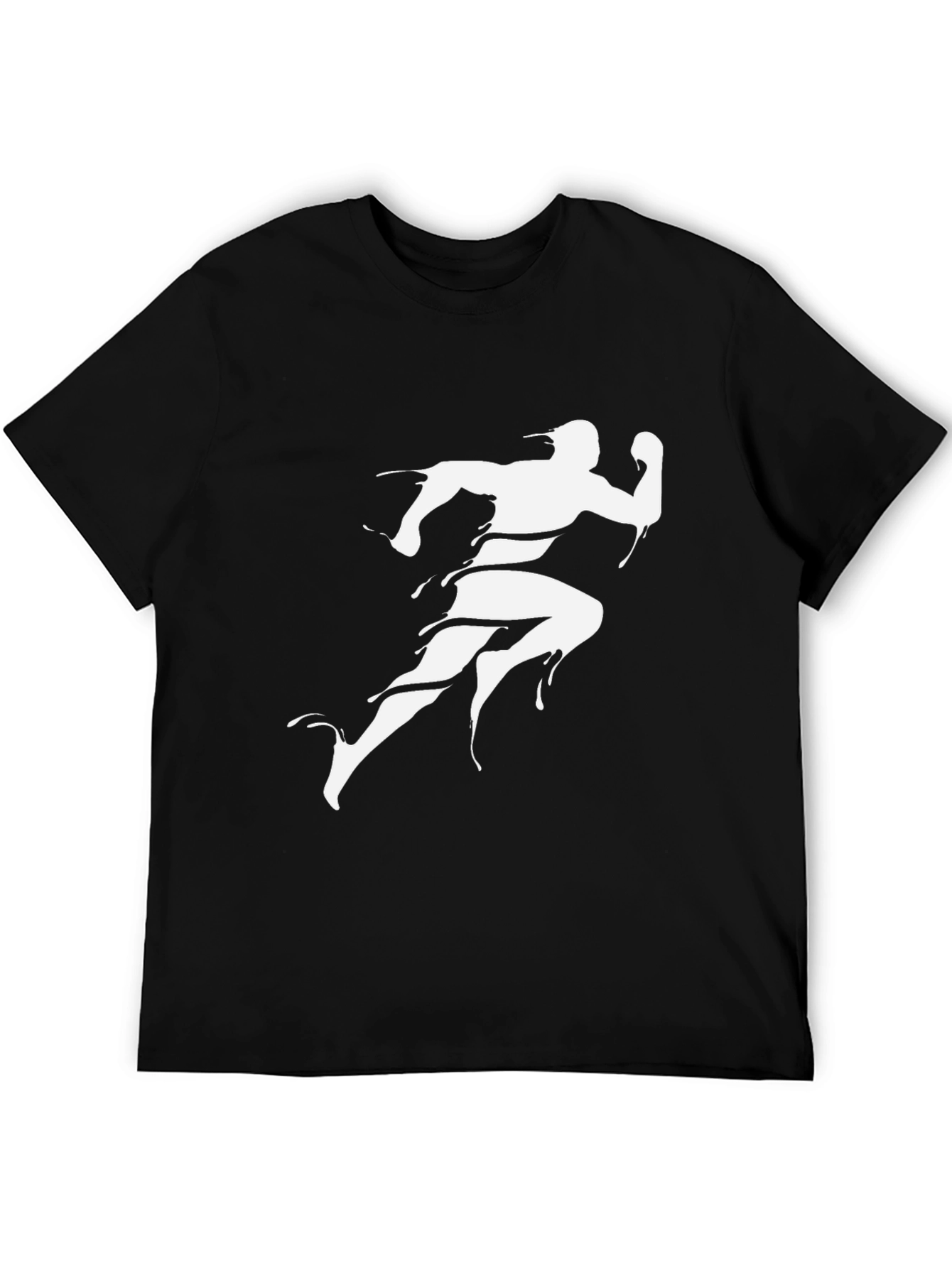 Mens Black Runner Graphic Tee
