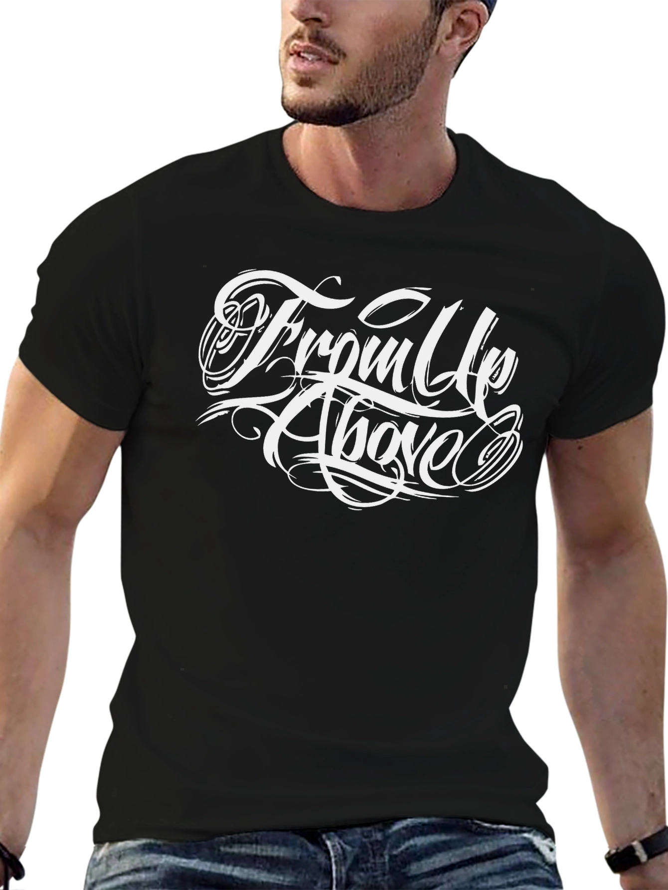 From Up Above Graphic Tee - Black