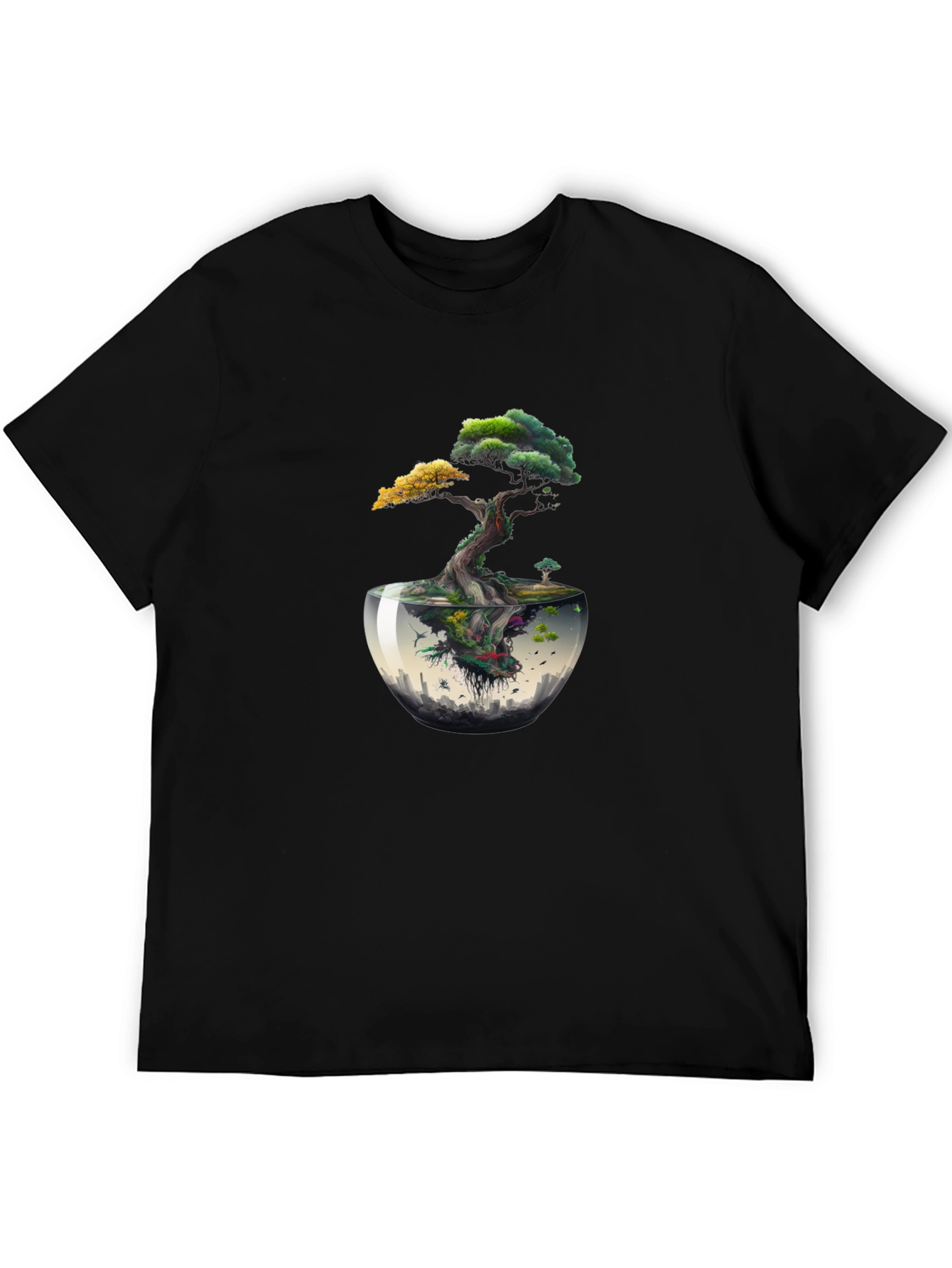 Unique Bonsai Tree Graphic Tee - Nature Inspired Design