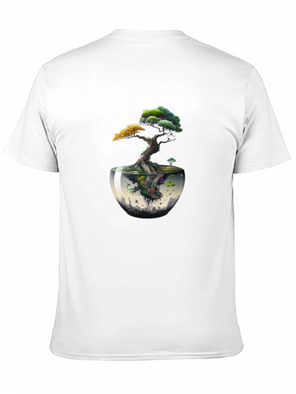 Unique Bonsai Tree Graphic Tee - Nature Inspired Design