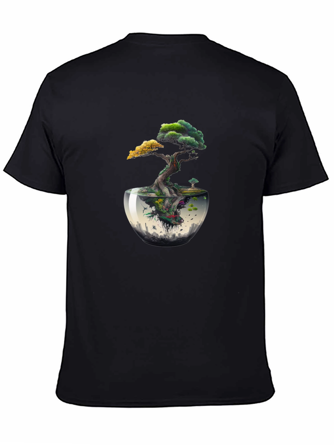 Unique Bonsai Tree Graphic Tee - Nature Inspired Design