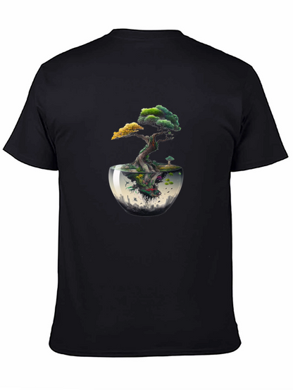 Unique Bonsai Tree Graphic Tee - Nature Inspired Design