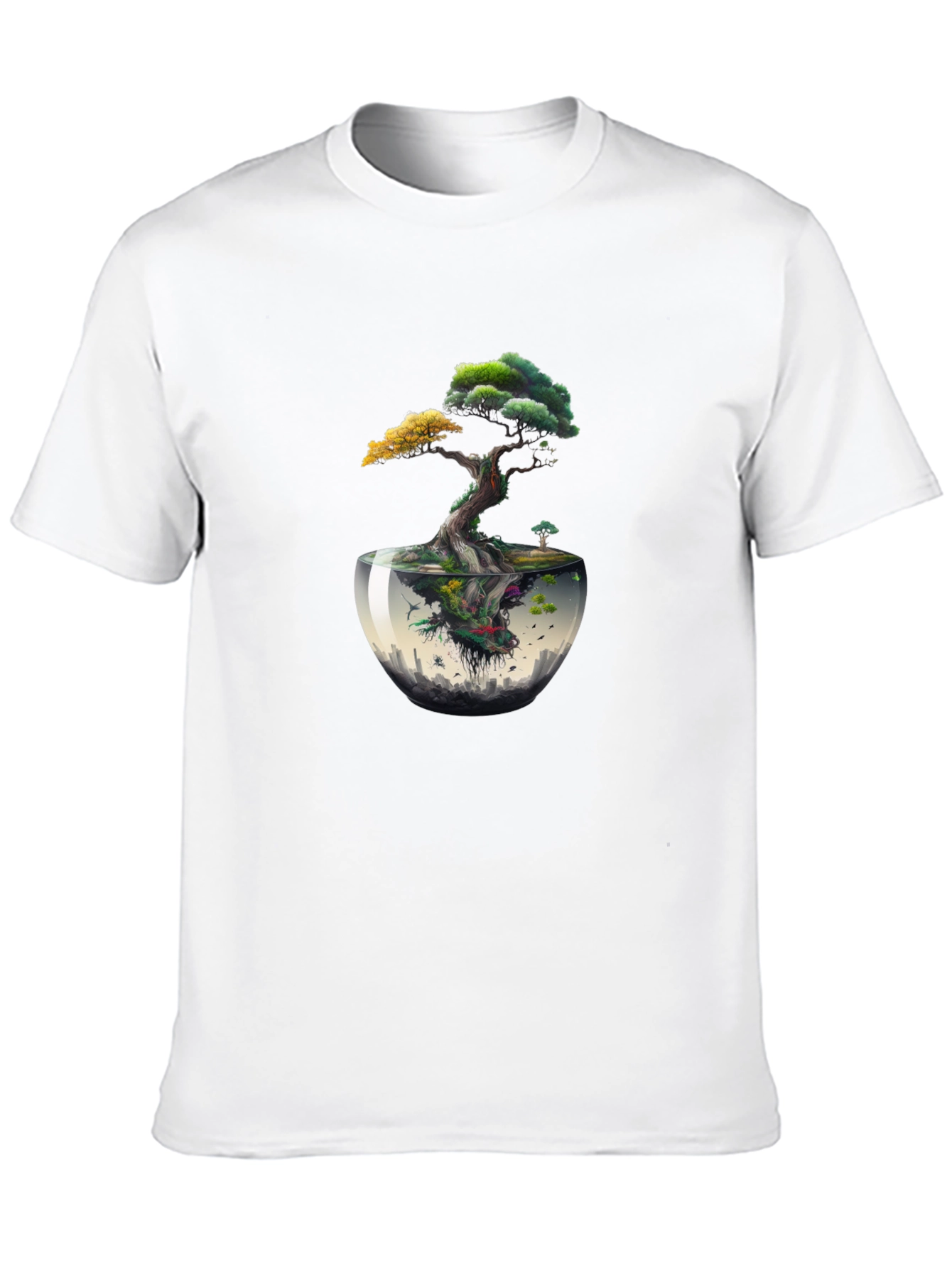 Unique Bonsai Tree Graphic Tee - Nature Inspired Design