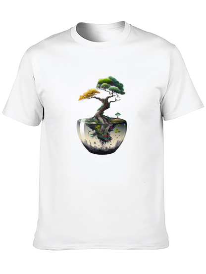 Unique Bonsai Tree Graphic Tee - Nature Inspired Design