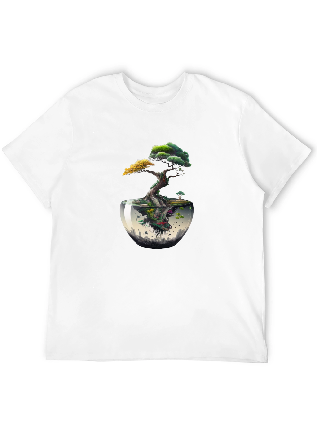 Unique Bonsai Tree Graphic Tee - Nature Inspired Design