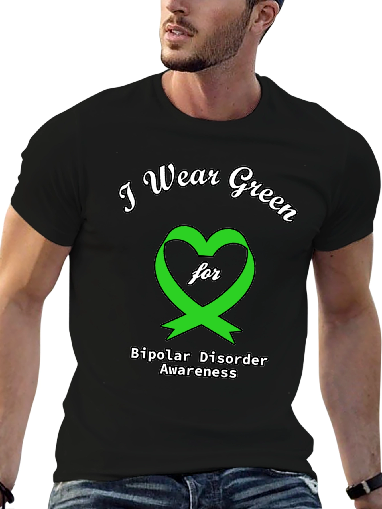 Green Ribbon Bipolar Disorder Awareness T-Shirt