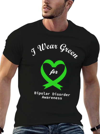 Green Ribbon Bipolar Disorder Awareness T-Shirt