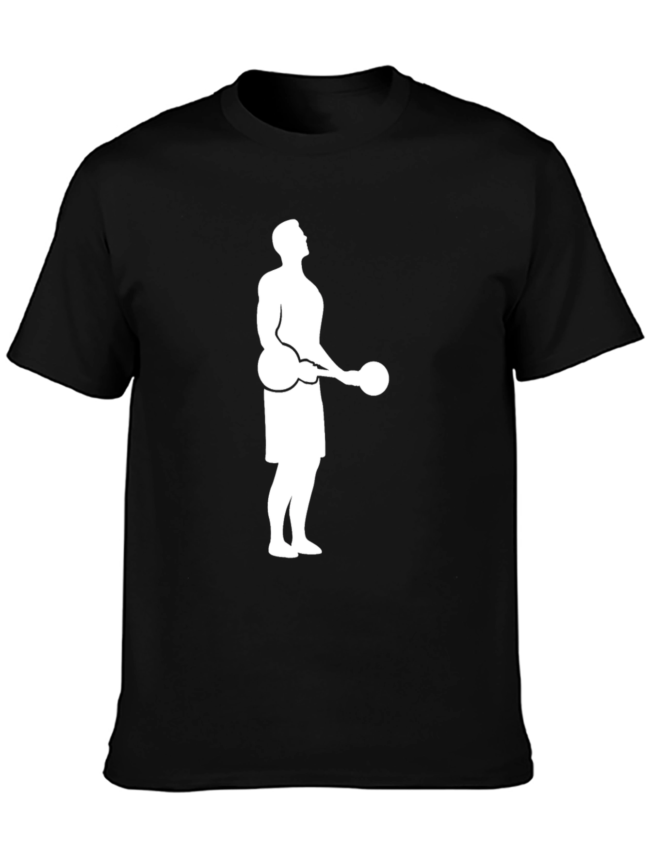 Weightlifter Graphic Tee - Black Cotton Shirt