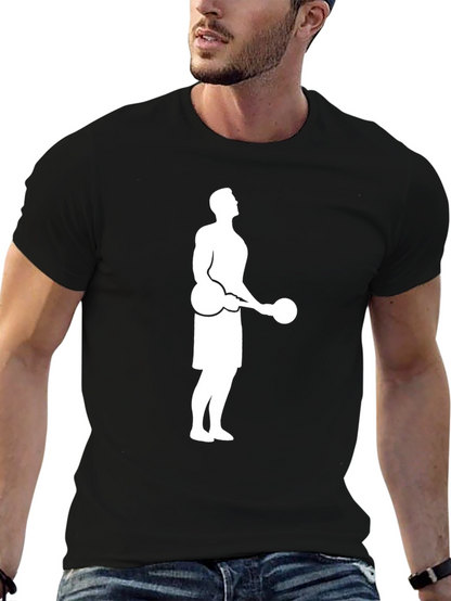 Weightlifter Graphic Tee - Black Cotton Shirt