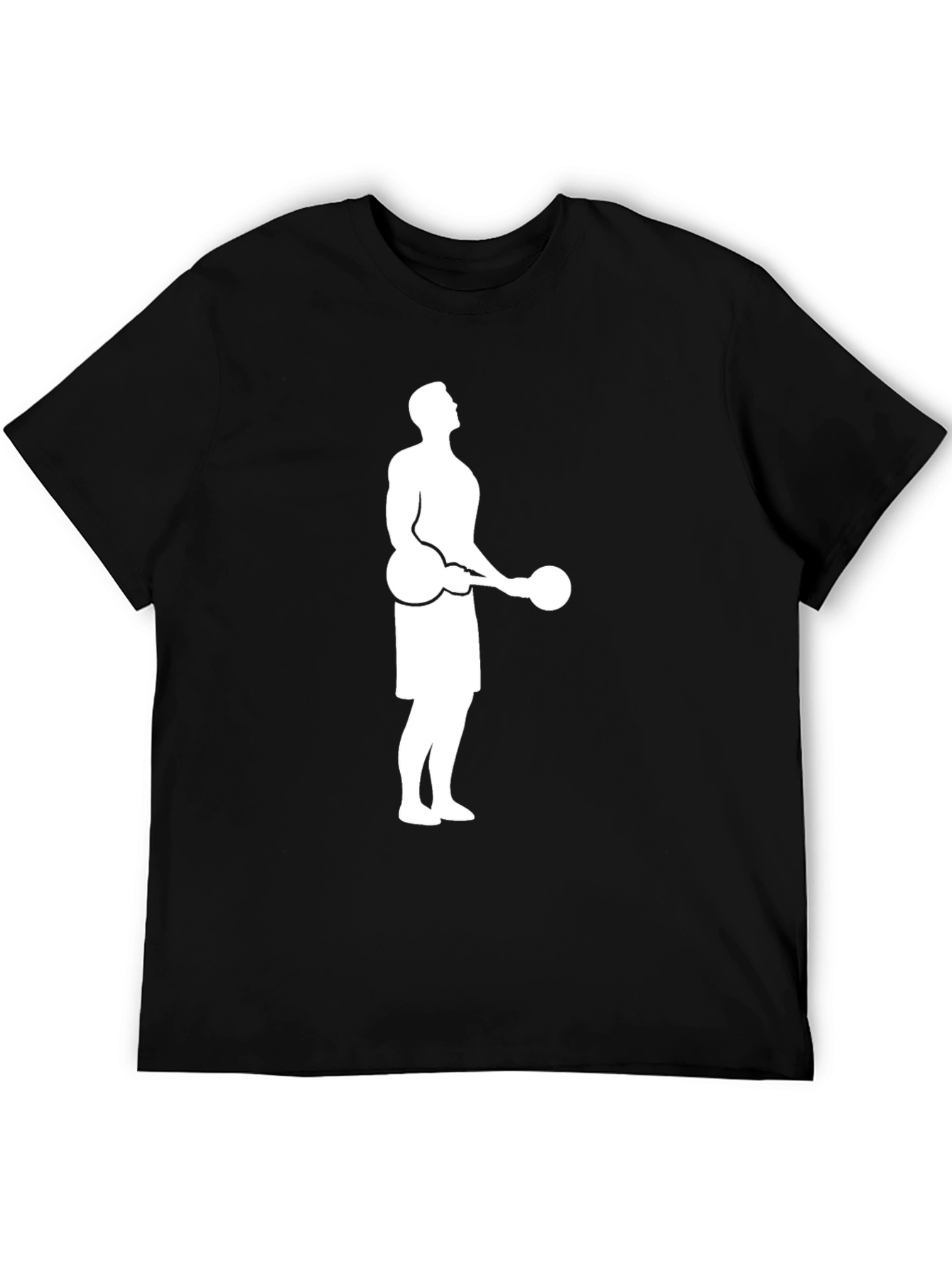 Weightlifter Graphic Tee - Black Cotton Shirt