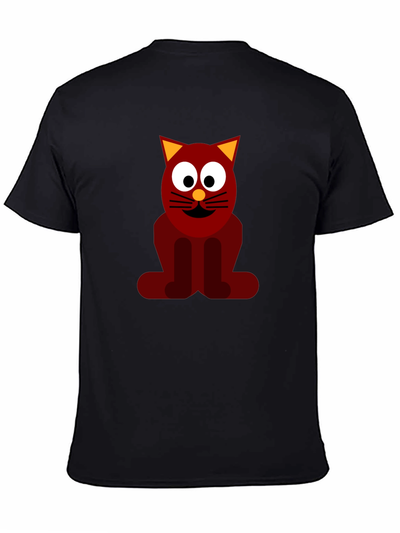 Funky Cat Graphic Tee - Black Casual T-Shirt
