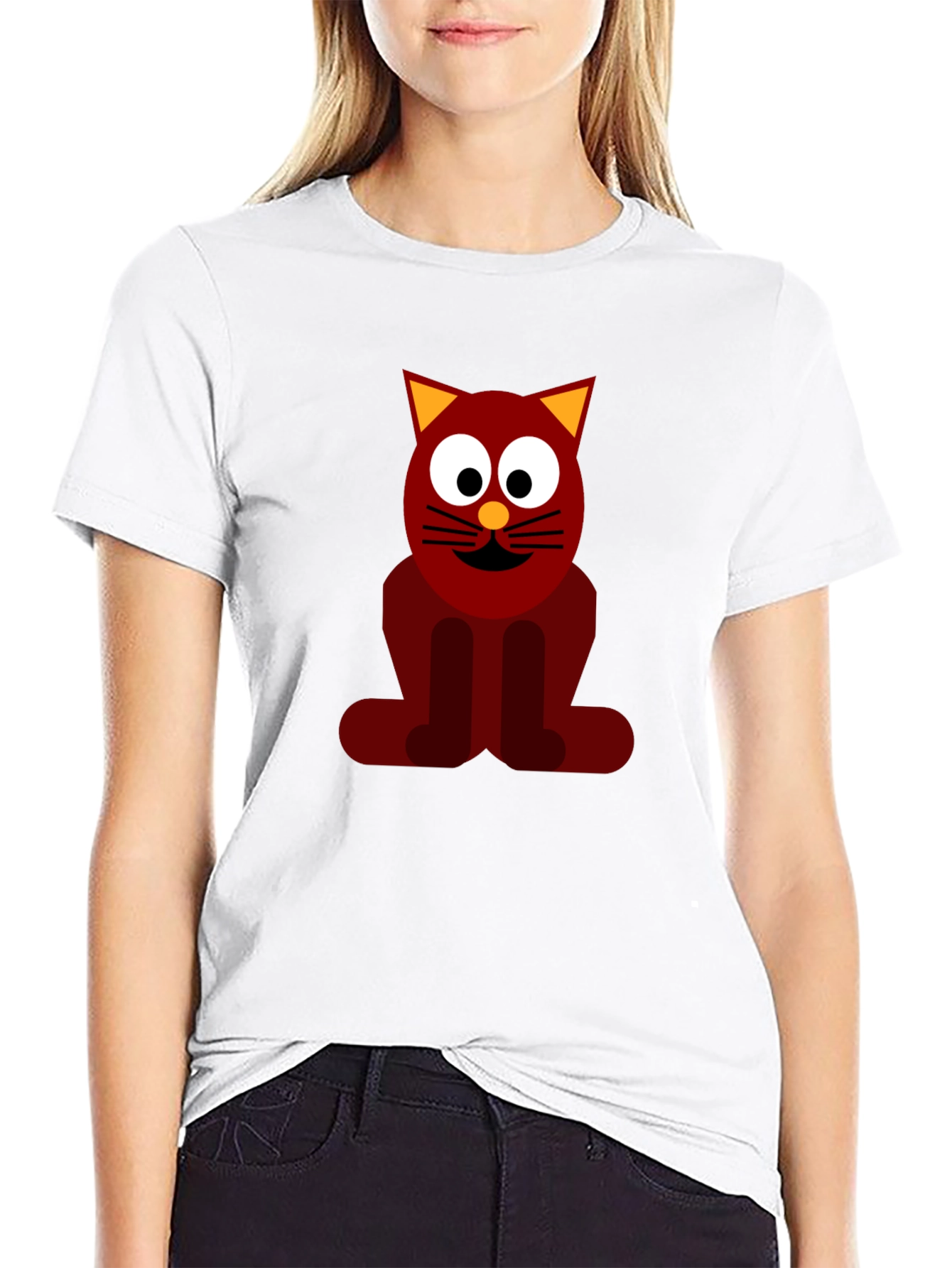 Funky Cat Graphic Tee - Black Casual T-Shirt