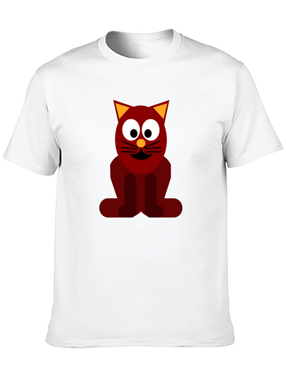 Funky Cat Graphic Tee - Black Casual T-Shirt