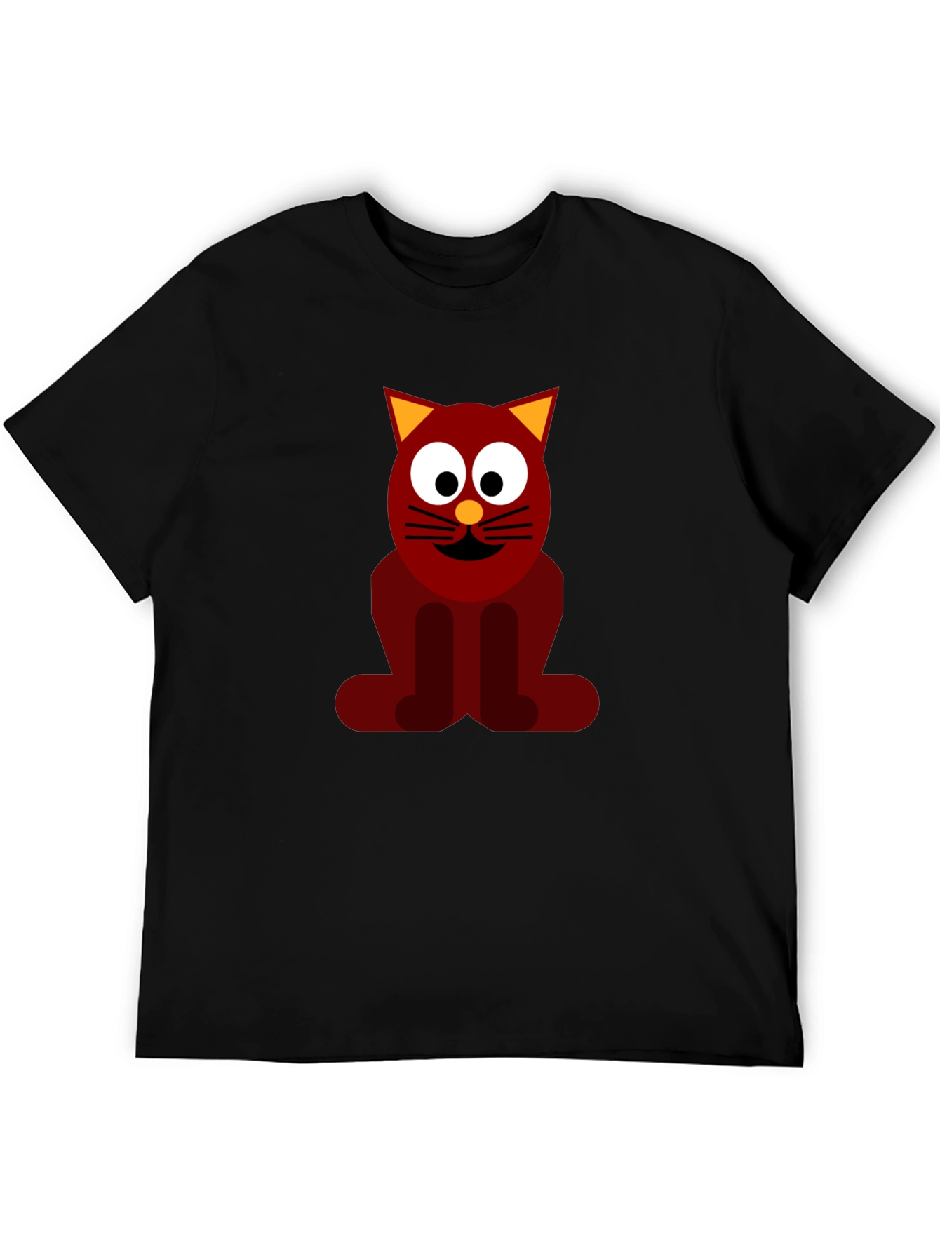 Funky Cat Graphic Tee - Black Casual T-Shirt