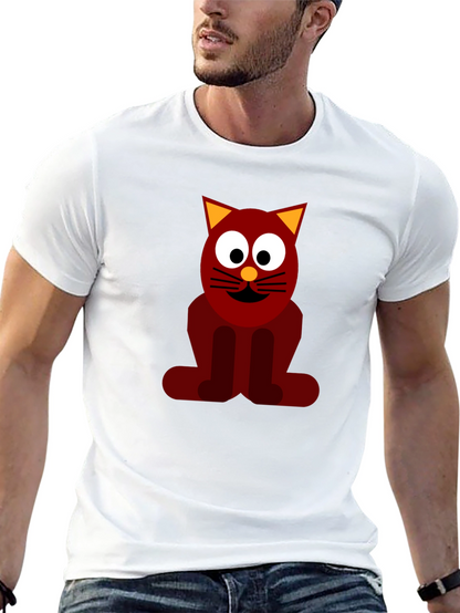 Funky Cat Graphic Tee - Black Casual T-Shirt