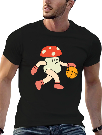 Mushroom Basketball T-Shirt - Cool Graphic Tee