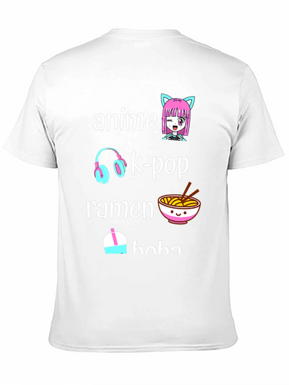 Anime K-Pop Ramen Boba Black T-Shirt