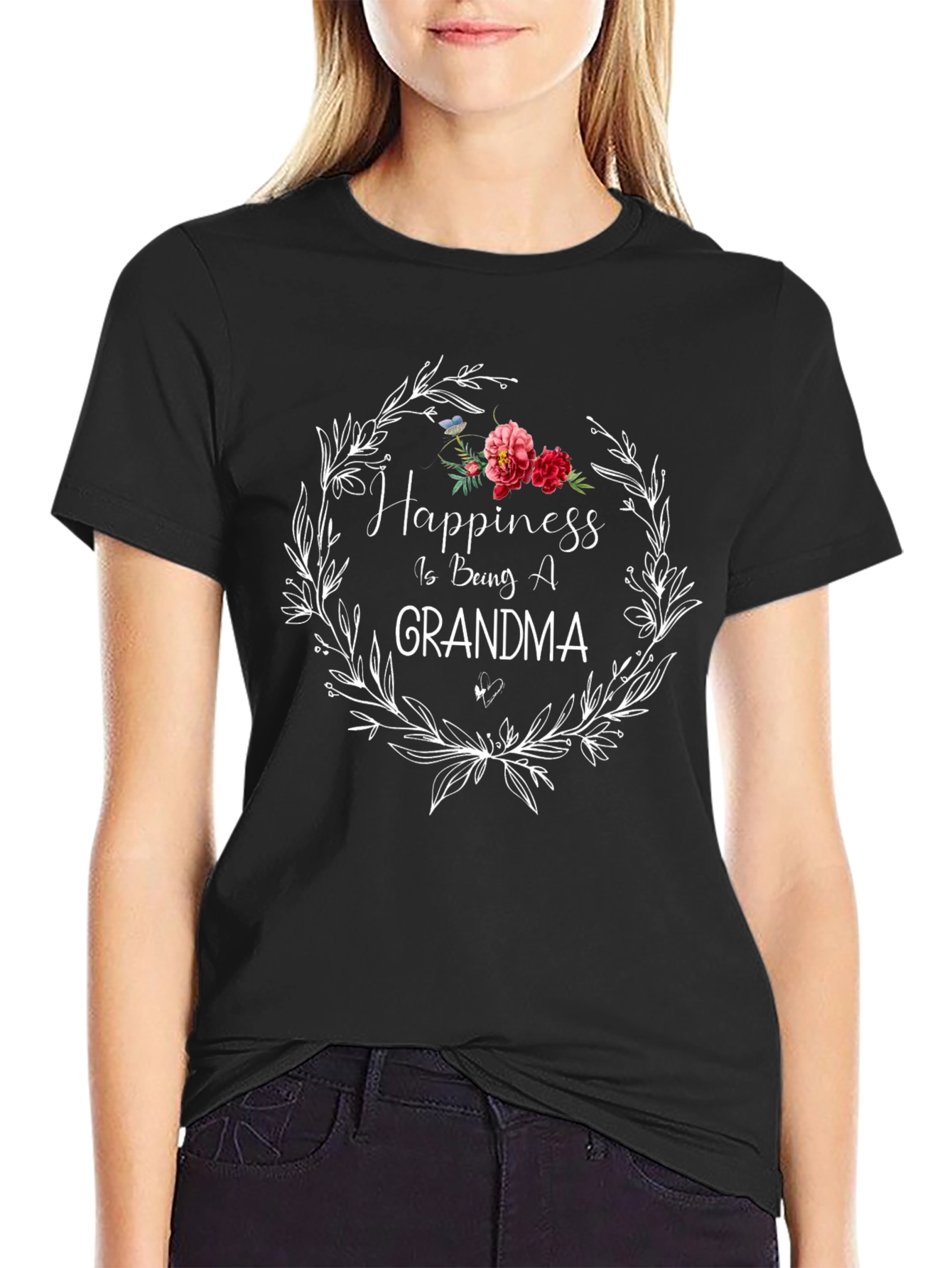 Happiness is Being A Grandma Graphic Tee