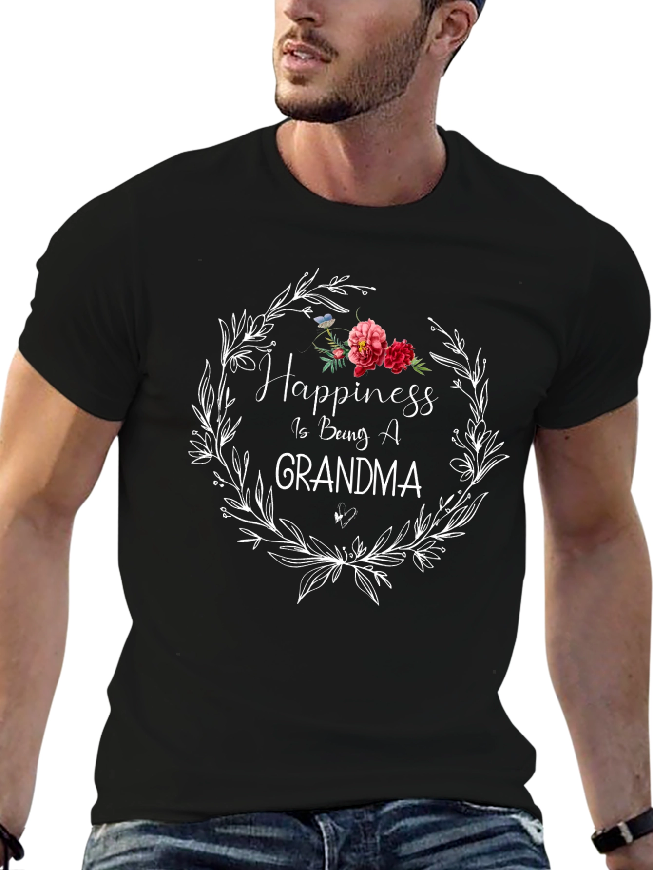 Happiness is Being A Grandma Graphic Tee