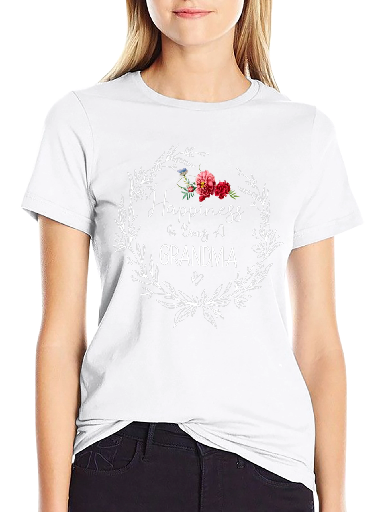 Happiness is Being A Grandma Graphic Tee
