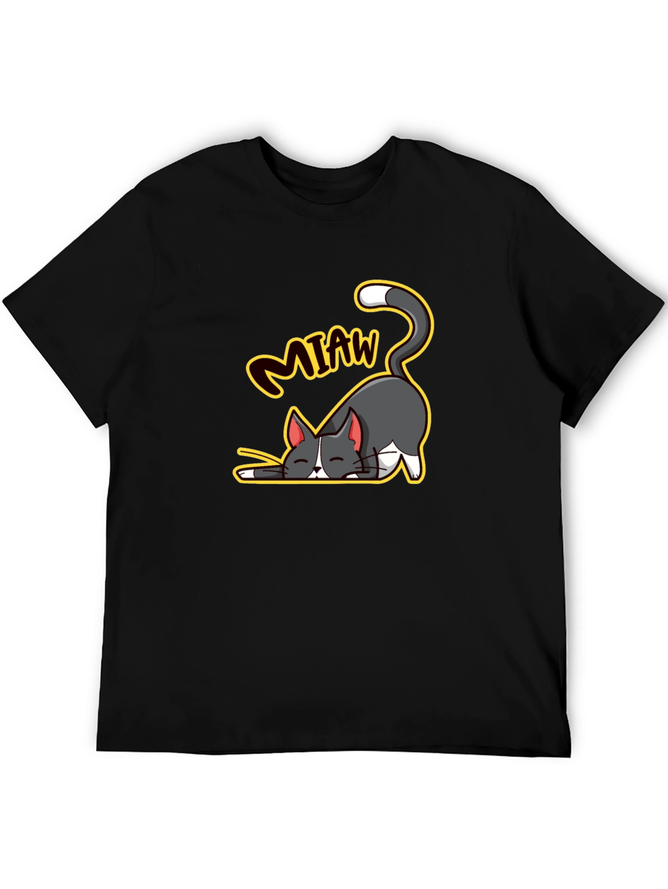 Cute Cartoon Cat Meow T-Shirt