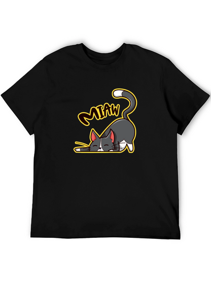 Cute Cartoon Cat Meow T-Shirt