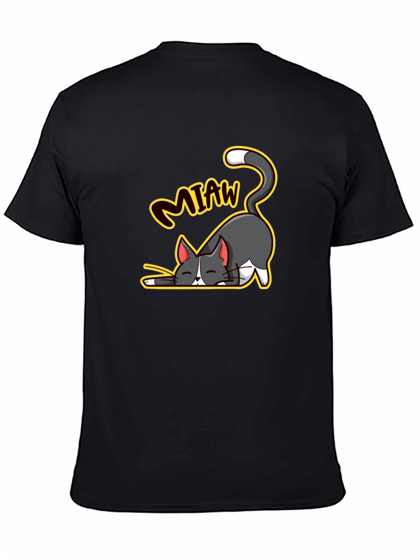 Cute Cartoon Cat Meow T-Shirt