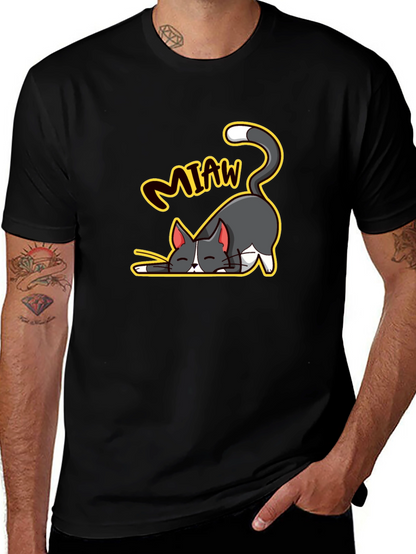 Cute Cartoon Cat Meow T-Shirt