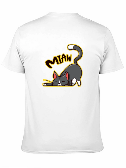 Cute Cartoon Cat Meow T-Shirt