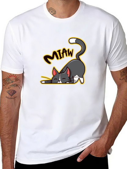 Cute Cartoon Cat Meow T-Shirt
