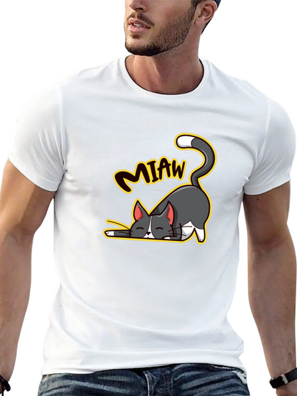 Cute Cartoon Cat Meow T-Shirt