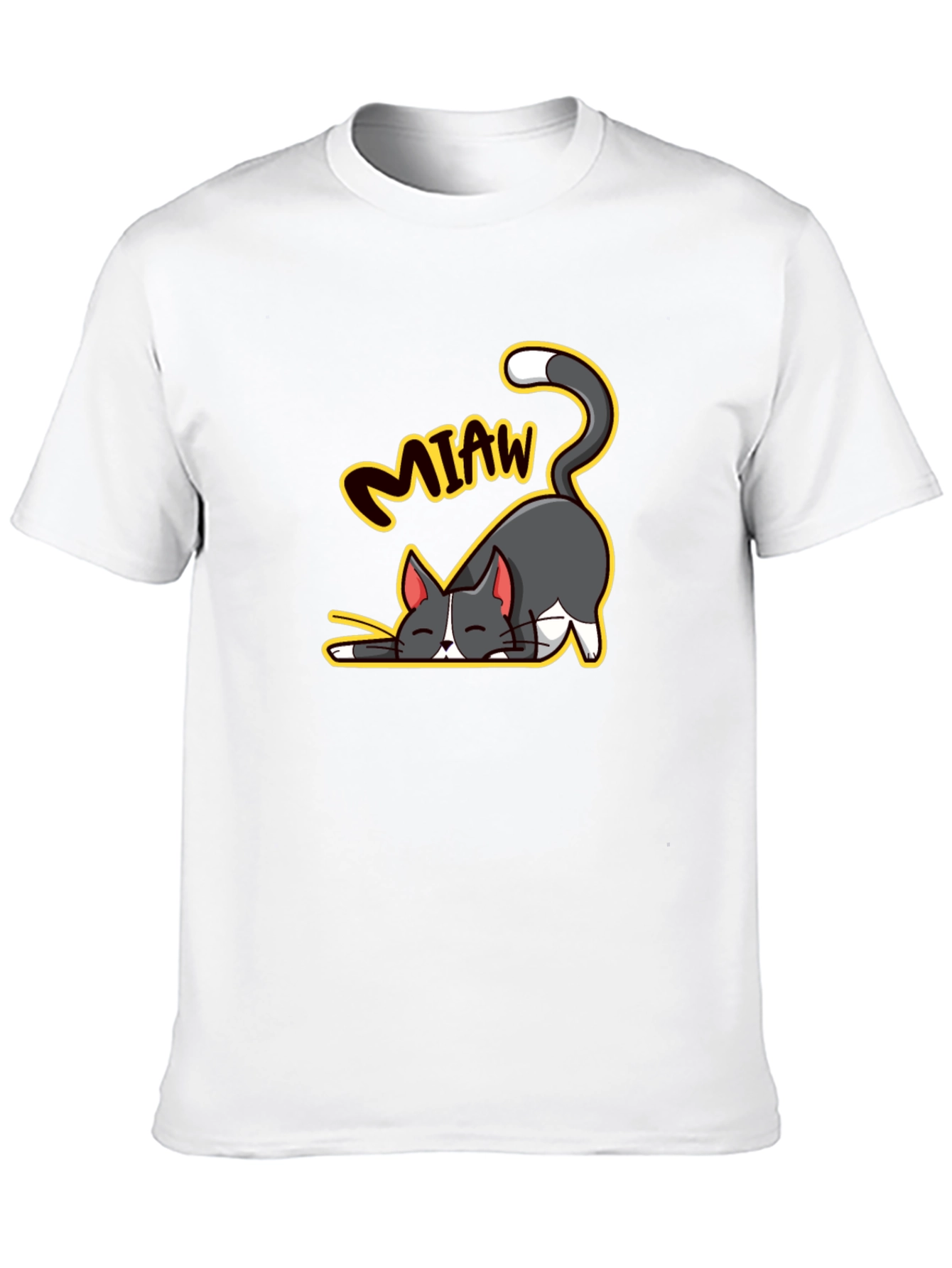 Cute Cartoon Cat Meow T-Shirt