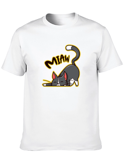 Cute Cartoon Cat Meow T-Shirt