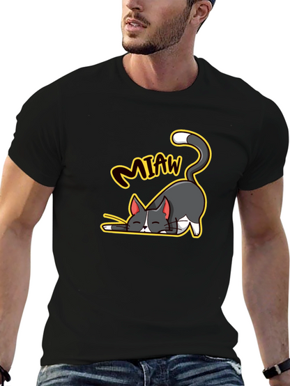 Cute Cartoon Cat Meow T-Shirt