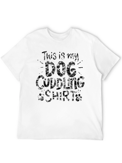 Dog Cuddling Shirt - Mens Graphic Tee