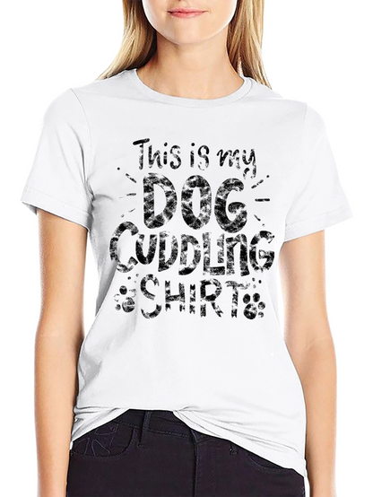 Dog Cuddling Shirt - Mens Graphic Tee