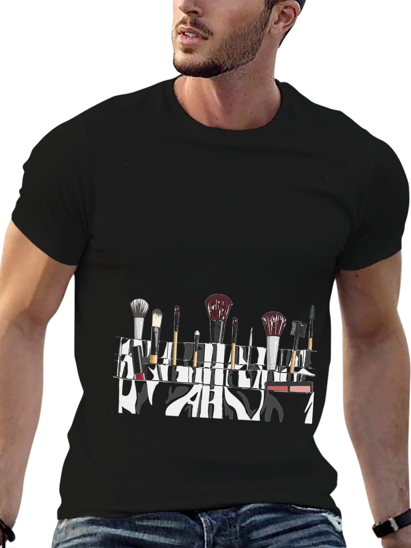 Makeup Brush Zebra T-Shirt