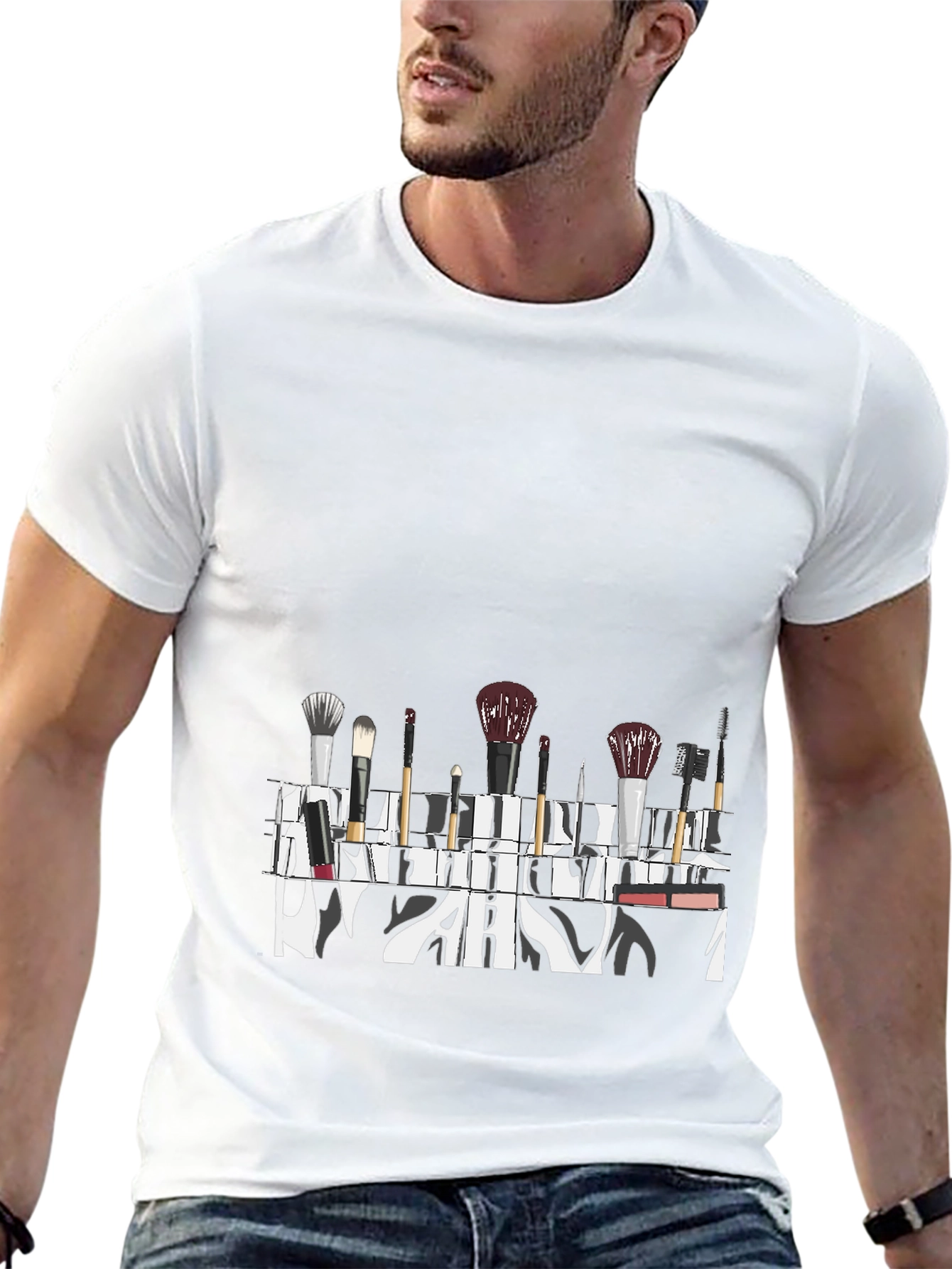 Makeup Brush Zebra T-Shirt