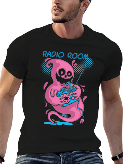 Radio Room Pink Ghost Graphic Tee - Black