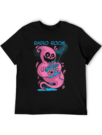 Radio Room Pink Ghost Graphic Tee - Black