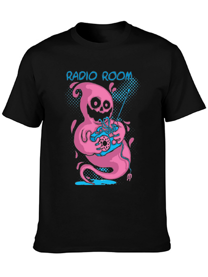 Radio Room Pink Ghost Graphic Tee - Black