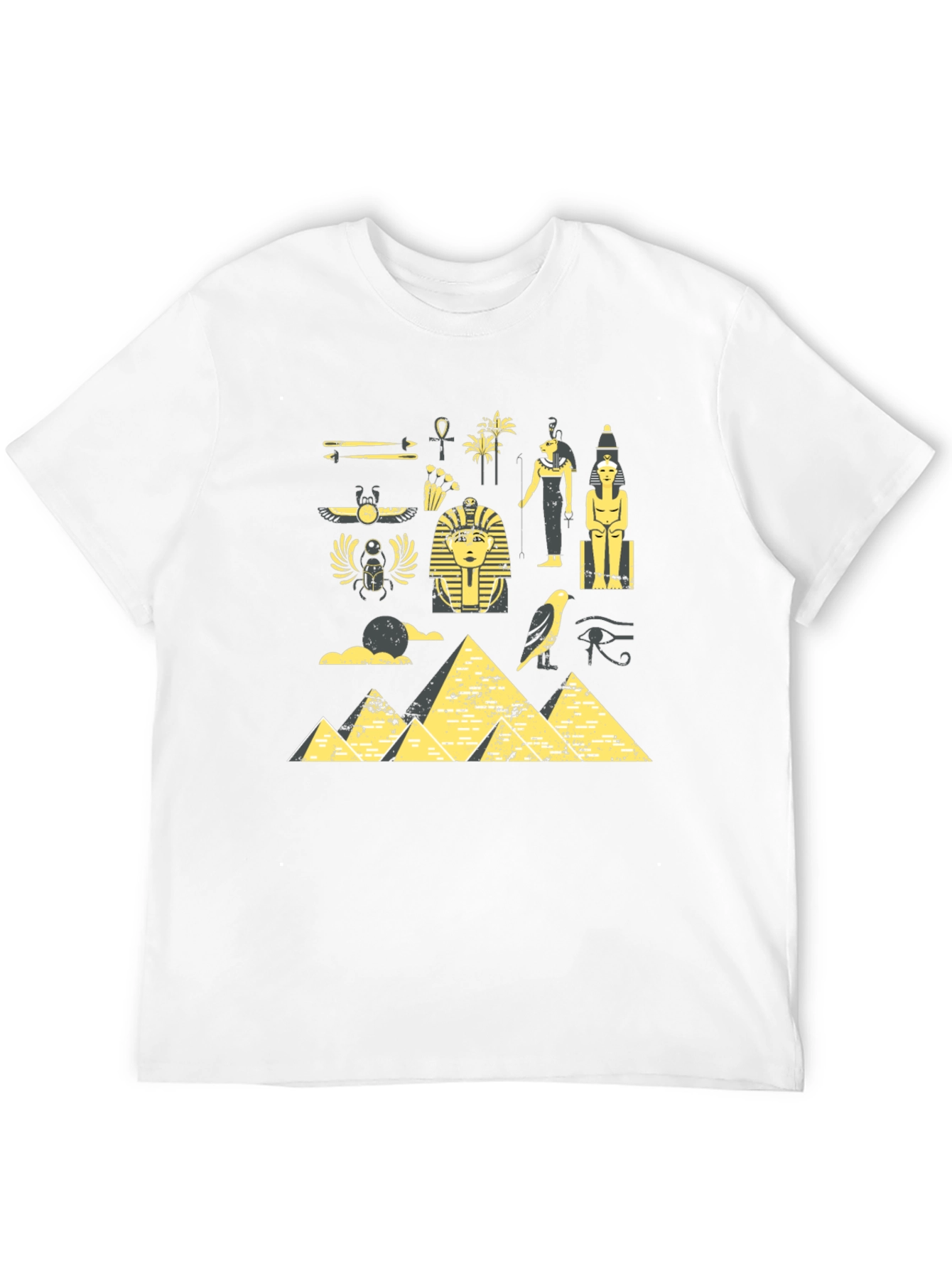 Egyptian Print Black T-Shirt