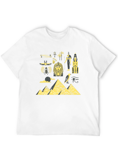 Egyptian Print Black T-Shirt