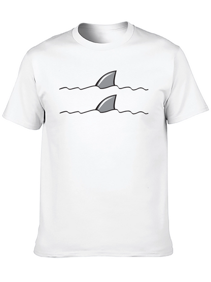 Shark Fin Tee - Danger Below Novelty T-Shirt