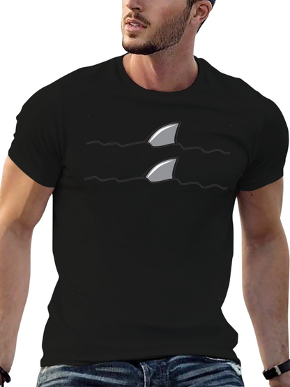 Shark Fin Tee - Danger Below Novelty T-Shirt